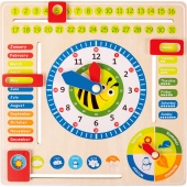 Lerntafel Datum, Uhr- & Jahreszeiten EN