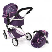 3-in-1 Kombi-Puppenwagen Lia Stars lila