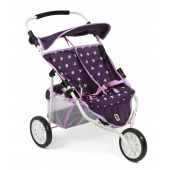 Zwillings-Jogger Stars lila