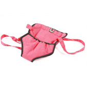 Puppen-Tragegurt Melange anthrazit-pink