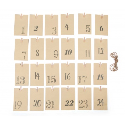 Adventskalender „Papiertüten“ natur
