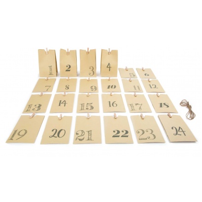 Adventskalender „Papiertüten“ natur