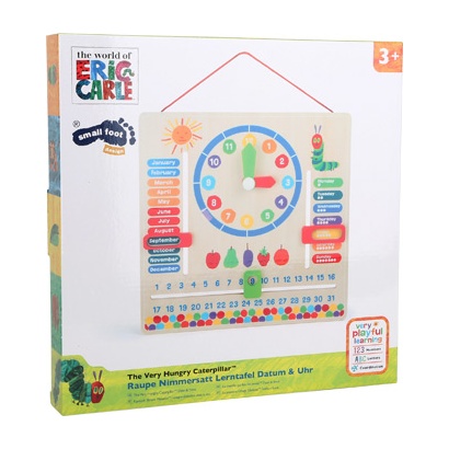 Raupe Nimmersatt Lerntafel EN