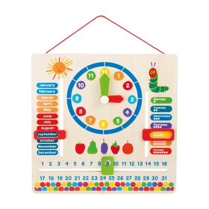 Raupe Nimmersatt Lerntafel EN