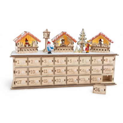 Adventskalender aus Holz „Weihnachtsbasar“