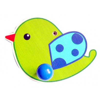 Kleine Garderobe Vogel grün