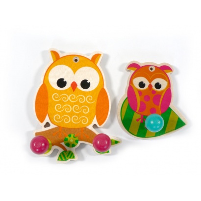 2er Set kleine Garderoben Eulen