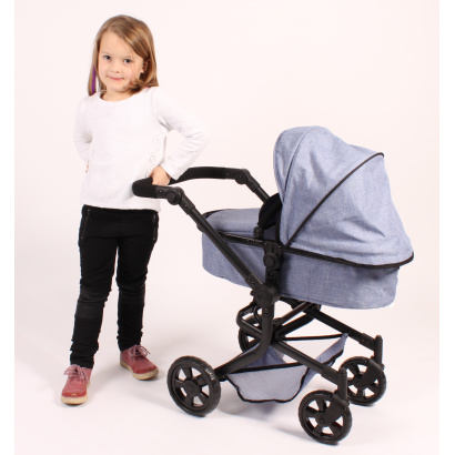Kombi-Puppenwagen Mika Jeans blue