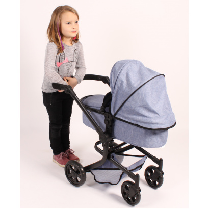 Kombi-Puppenwagen Mika Jeans blue