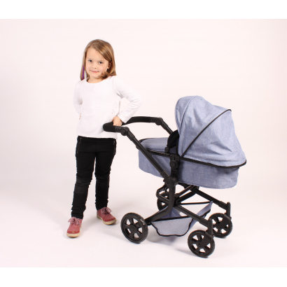 Kombi-Puppenwagen Mika Jeans blue