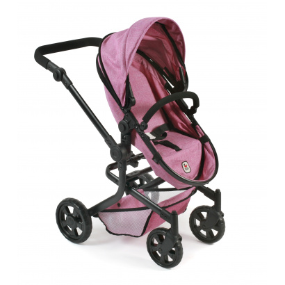 Kombi-Puppenwagen Mika Jeans pink