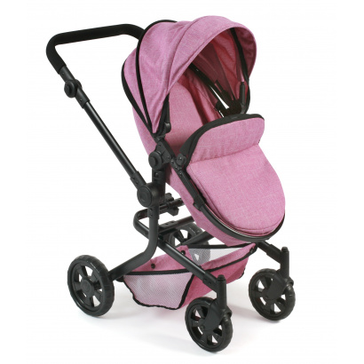 Kombi-Puppenwagen Mika Jeans pink
