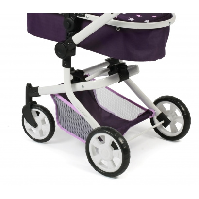 Kombi-Puppenwagen Mika Stars lila