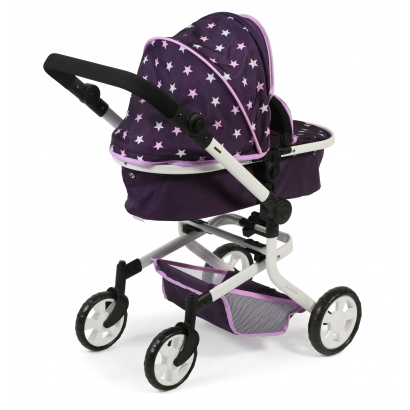Kombi-Puppenwagen Mika Stars lila