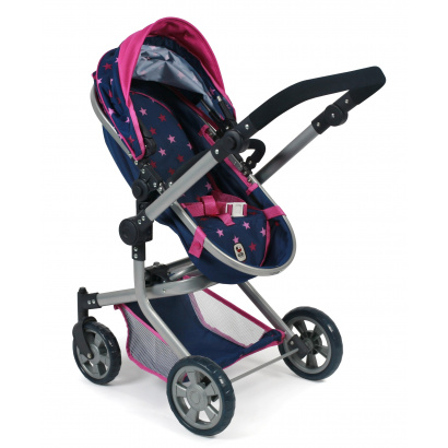 Kombi-Puppenwagen Mika Stars marine