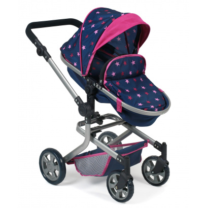 Kombi-Puppenwagen Mika Stars marine