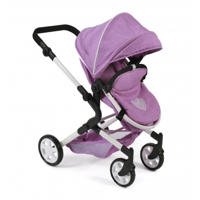 3-in-1 Kombi-Puppenwagen Lia Melange Flieder