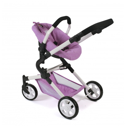 3-in-1 Kombi-Puppenwagen Lia Melange Flieder