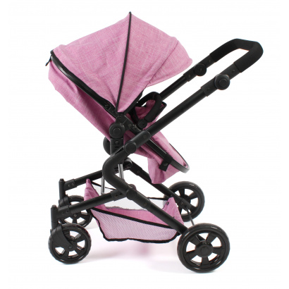 3-in-1 Kombi-Puppenwagen Lia Jeans pink