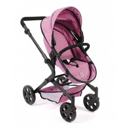 3-in-1 Kombi-Puppenwagen Lia Jeans pink
