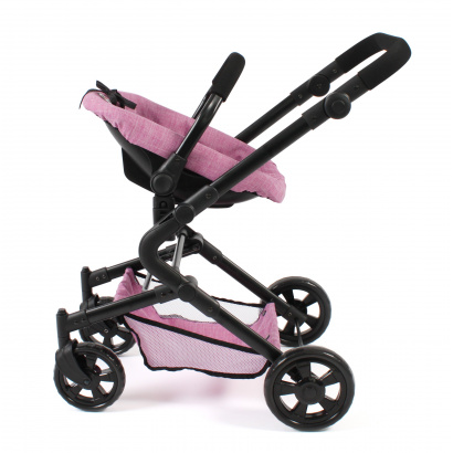 3-in-1 Kombi-Puppenwagen Lia Jeans pink