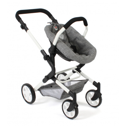 3-in-1 Kombi-Puppenwagen Lia Jeans grey