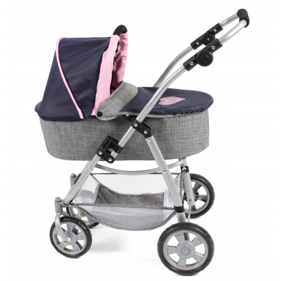 Kombi-Puppenwagen 3 in 1 EMOTION ALL IN Melange grau-navy