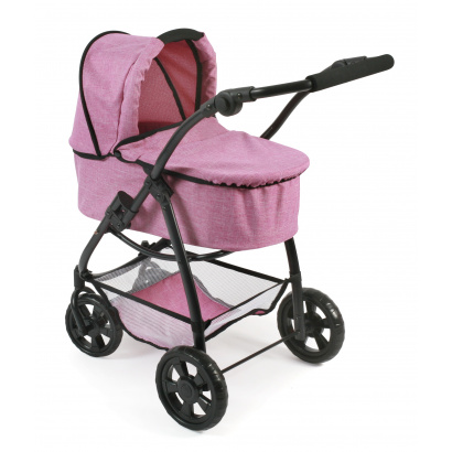 Kombi-Puppenwagen 3 in 1 EMOTION ALL IN Jeans pink