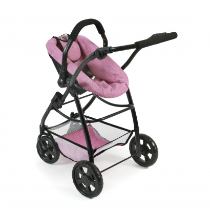Kombi-Puppenwagen 3 in 1 EMOTION ALL IN Jeans pink
