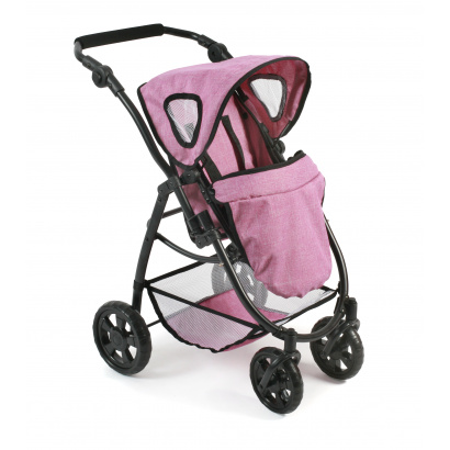 Kombi-Puppenwagen 3 in 1 EMOTION ALL IN Jeans pink