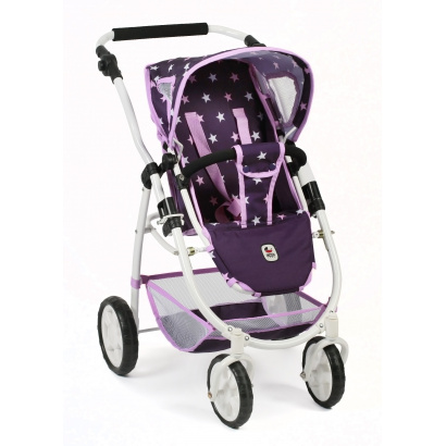 Kombi-Puppenwagen 3 in 1 EMOTION ALL IN Stars lila
