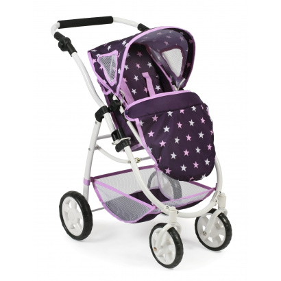 Kombi-Puppenwagen 3 in 1 EMOTION ALL IN Stars lila