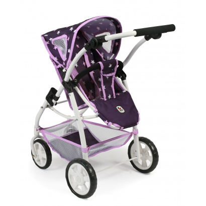 Kombi-Puppenwagen 3 in 1 EMOTION ALL IN Stars lila