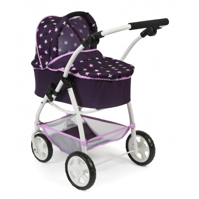 Kombi-Puppenwagen 3 in 1 EMOTION ALL IN Stars lila