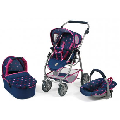 Kombi-Puppenwagen 3 in 1 EMOTION ALL IN Stars marine