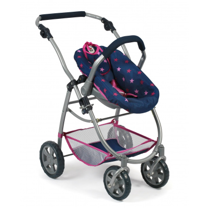 Kombi-Puppenwagen 3 in 1 EMOTION ALL IN Stars marine