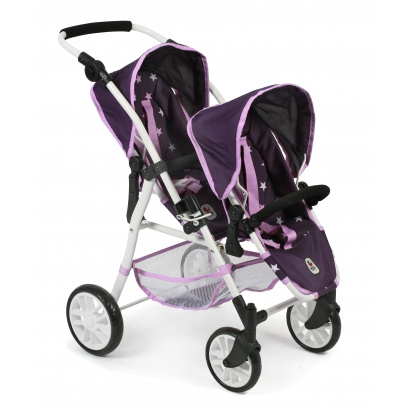 Tandem-Buggy Twinny Stars lila