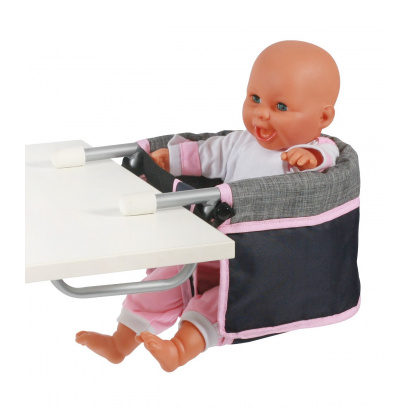 Puppen-Tischsitz Melange grau-navy