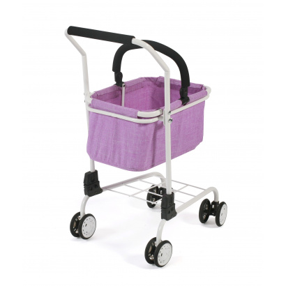 Supermarkt-Einkaufswagen mit Tragekorb Melange Flieder
