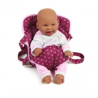 Puppen-Tragegurt Dots Brombeere