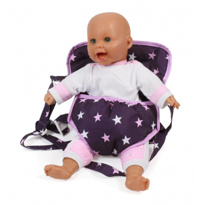 Puppen-Tragegurt Stars lila