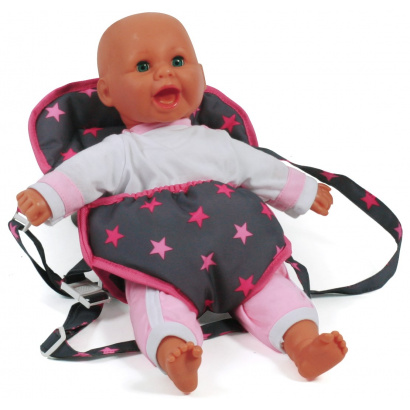 Puppen-Tragegurt Sternchen pink