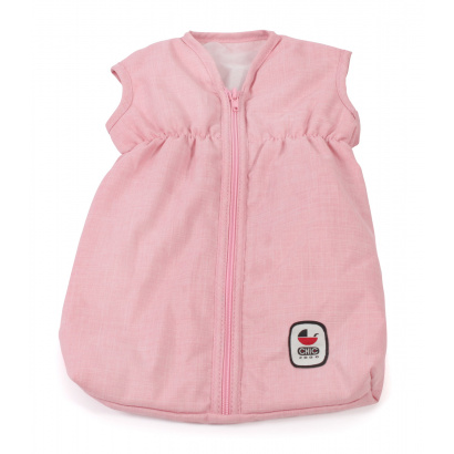 Puppen-Schlafsack Melange grau-rosa