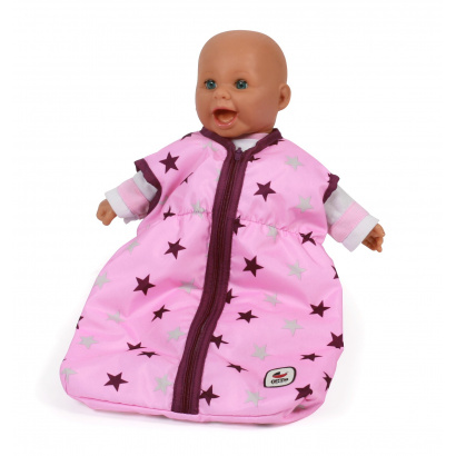 Puppen-Schlafsack Stars Brombeere