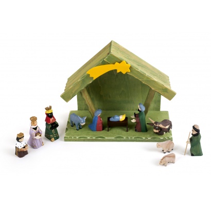Krippe mit Figuren